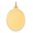 thumbnail image 1 of 14k Yellow Gold Plain .027 Gauge Engravable Oval Disc Charm Pendant, 1 of 2