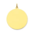 thumbnail image 1 of 14k Yellow Gold Plain .035 Gauge Circular Engravable Disc Charm, 1 of 3