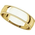 thumbnail image 1 of 14k Yellow Gold Plain Milgrain Wedding Band Ring Solid Polished Finish Regular Fit, 5 mm, Size 9, 1 of 1
