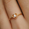 thumbnail image 1 of 14k Yellow Gold Plated 1Ct Round Cut natural moissanite Diamond Engagement Ring, 1 of 5