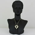 thumbnail image 1 of 14k Yellow Gold Plated 2.50Ct Round Cut Lab Created Diamond Women's Heart Shape Pendant 18", 1 of 4