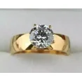 thumbnail image 1 of 14k Yellow Gold Plated 2 Ct Round Cut Lab Created Diamond Solitaire Wedding Ring, 1 of 4
