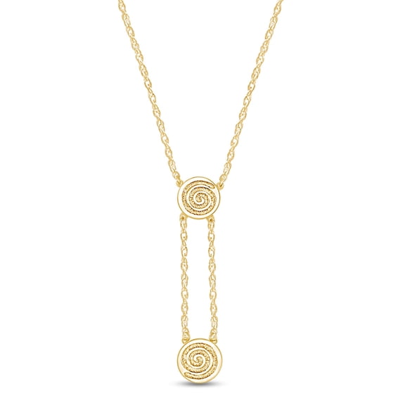 14k Yellow Gold Plated 925 Sterling Silver Celtic Spiral Disc Pendant Necklace With 18" Chain | Minimalist, Delcate Jewelry For Her