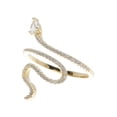 thumbnail image 1 of 14k Yellow Gold Plated .925 Sterling Silver Crystal Snake Ring, 1 of 3