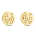 thumbnail image 1 of 14k Yellow Gold Plated 925 Sterling Silver Minimalist Dainty Celtic Spiral Stud Earrings Jewelry For Women, 1 of 2