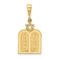 thumbnail image 1 of 14k Yellow Gold Polished 10 Commandment Tablets w/Star Of David Charm Pendant, 1 of 4