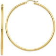 thumbnail image 1 of 14k Yellow Gold Polished 2x55mm Tube Hoop Earrings, 1 of 6