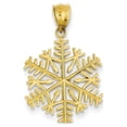 thumbnail image 1 of 14k Yellow Gold Polished 3-D Snowflake Pendant, 1 of 4