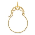 thumbnail image 1 of 14k Yellow Gold Polished 5-Heart Charm Holder, 1 of 4
