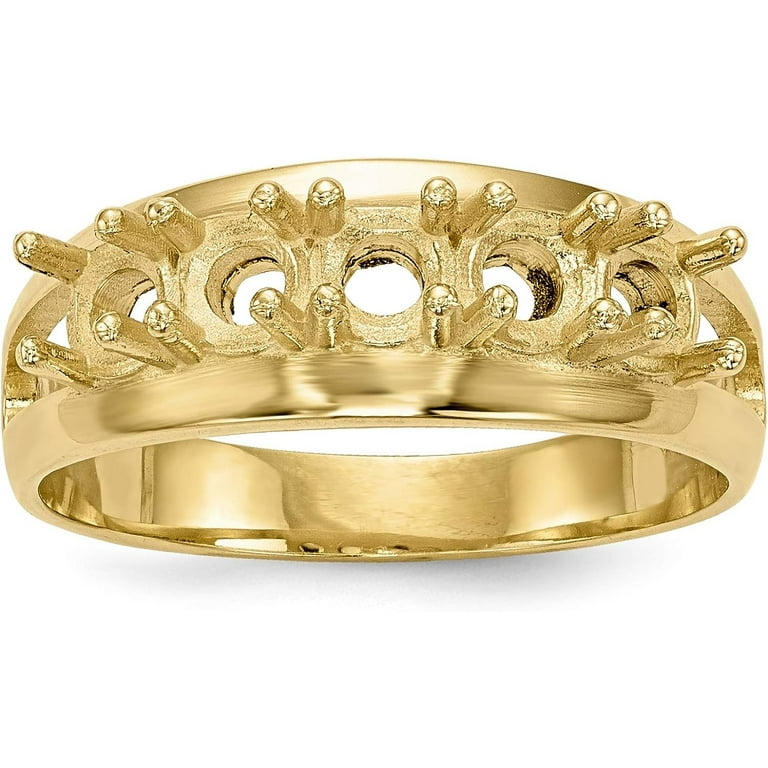 14k Gold Stone Mothers Ring Gold 14K Solid Yellow Gold Stone Ring