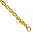 thumbnail image 1 of 14k Yellow Gold Polished 6.0mm Semi-solid Triangle Rolo Chain Necklace 18 Inch Chain Necklace for Women and Men, 1 of 2