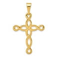 thumbnail image 1 of 14k Yellow Gold Polished Cross Charm Pendant, 1 of 7