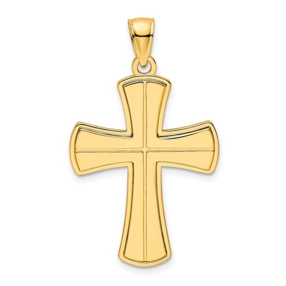 14K Polished Cross Pendant