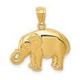 thumbnail image 1 of 14k Yellow Gold Polished Elephant Pendant, 1 of 4