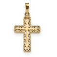 thumbnail image 1 of 14k Yellow Gold Polished Filigree Cross Pendant, 1 of 3