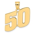 thumbnail image 1 of 14k Yellow Gold Polished Finish Block Script Design Number 50 Charm Pendant, 1 of 4