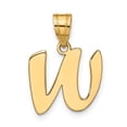thumbnail image 1 of 14k Yellow Gold Polished Finish Script Design Letter W Initial Pendant, 1 of 4