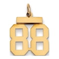 thumbnail image 1 of 14k Yellow Gold Polished Finish Small Size Number 88 Charm Pendant, 1 of 3