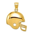 thumbnail image 1 of 14k Yellow Gold Polished Football Helmet Pendant Necklace 26x21mm Wide Pendant for Women - 3.0 Grams, 1 of 2