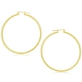 thumbnail image 1 of 14k Yellow Gold Polished Hoop Earrings (55 mm), 1 of 2