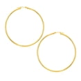 thumbnail image 1 of 14k Yellow Gold Polished Large Round Hoop Earrings Weight 3.6 grams, 1 of 2