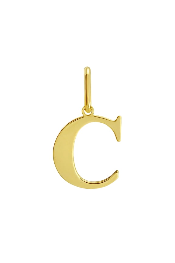 14k Yellow Gold Polished Letter Name Personalized Monogram Initial C Charm. Chain Sold Seperately Necklace Chain Necklac