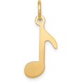 thumbnail image 1 of 14k Yellow Gold Polished Musical Note Charm - 21mm, 1 of 6