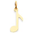 thumbnail image 1 of 14k Yellow Gold Polished Musical Note Charm, 1 of 3