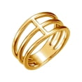 thumbnail image 1 of 14k Yellow Gold Polished Negative Space Ring -- Size 6.5 Ring for Women - 6.5 Grams, 1 of 2