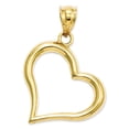 thumbnail image 1 of 14k Yellow Gold Polished Open Heart Pendant - 1.0 Grams - Measures 19x26.5mm, 1 of 2