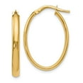 thumbnail image 1 of 14k Yellow Gold Polished Oval Hoop Earrings - Measures 26x18mm Wide 3mm Thick, 1 of 2