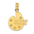 thumbnail image 1 of 14k Yellow Gold Polished Paint Pallet and Brushes Pendant Necklace 13.3x13.5mm Wide 0.6mm Thick Pendant for Women, 1 of 2