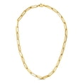thumbnail image 1 of 14k Yellow Gold Polished Paperclip Chain Bracelet With Lobster Clasp 7.5 Inch Link Bracelet for Women and Men, 1 of 2