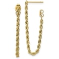 thumbnail image 1 of 14k Yellow Gold Polished Rope Dangle Earrings - 34.6mm, 1 of 6