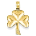 thumbnail image 1 of 14k Yellow Gold Polished Solid Shamrock Pendant, 1 of 4