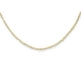 thumbnail image 1 of 14k Yellow Gold Polished Spring-Ring Rope Chain 13 Inch Chain Necklace for Women and Men, 1 of 2