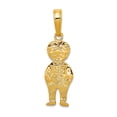 thumbnail image 1 of 14k Yellow Gold Polished With Hands In Pocket Pendant Necklace 23x8mm Wide Pendant for Women, 1 of 2
