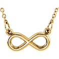 thumbnail image 1 of 14k Yellow Gold Polished Tiny Posh Infinity Necklace - 2.1 Grams, 1 of 2