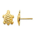 thumbnail image 1 of 14k Yellow Gold Polished Turtle Post Earrings 12x8mm Wide Stud Earring for Women - .2 Grams, 1 of 2