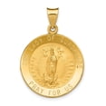 thumbnail image 1 of 14k Yellow Gold Polished and Satin Our Lady Of Guadalupe Medal Pendant - Measures 31x22mm Wide, 1 of 2
