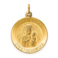 14k Yellow Gold Polished and Satin Solid Matka Boska Czestochowska ...