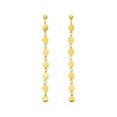 thumbnail image 1 of 14k Yellow Gold Post Dangle Earrings with Polished Circles, 1 of 2