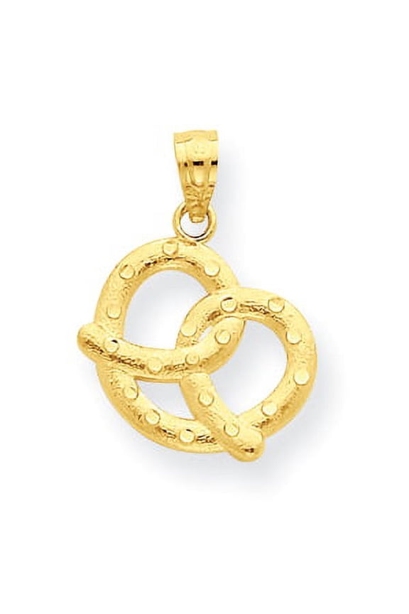 14k Yellow Gold Pretzel Pendant Charm