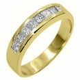 thumbnail image 1 of 14k Yellow Gold Princess Cut 8-Stone Diamond Ring 1 Carat, 1 of 1