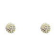 thumbnail image 1 of 14k Yellow Gold R-crystal Ball Stud With Screw Back Earrings Ball Earring for Women, 1 of 2