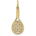 thumbnail image 1 of 14k Yellow Gold Racquet Charm - 24mm, 1 of 6