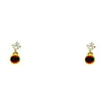 thumbnail image 1 of 14k Yellow Gold Rainbow Cubic Zirconia Dangle Screw Earrings Dangle Earring for Women, 1 of 2