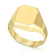 thumbnail image 1 of 14k Yellow Gold Rectangle Disc Signet Womens Ring, 7, 1 of 4