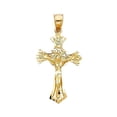 thumbnail image 1 of 14k Yellow Gold Religious Crucifix Pendant - Height 28 MM Width 18 MM/Avg. Weight 2 Grams, 1 of 9