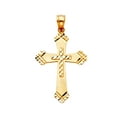 thumbnail image 1 of 14k Yellow Gold Religious Faith Cross Pendant Necklace 20x30mm Pendant for Women - 1.9 Grams, 1 of 2